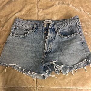 AGOLDE Women's Light Blue Denim Shorts